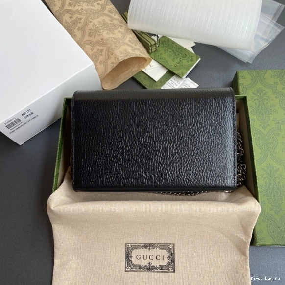 First bag ru mini leather bag Dionysus Gucci chain 0810